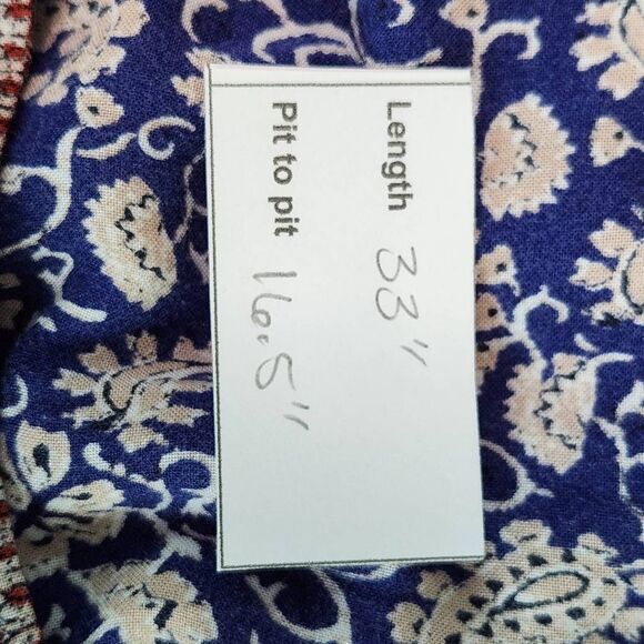 Blu Pepper Blue and Red Floral Boho Mini Dress Size Medium Cute Boho Dress - Picture 9 of 9